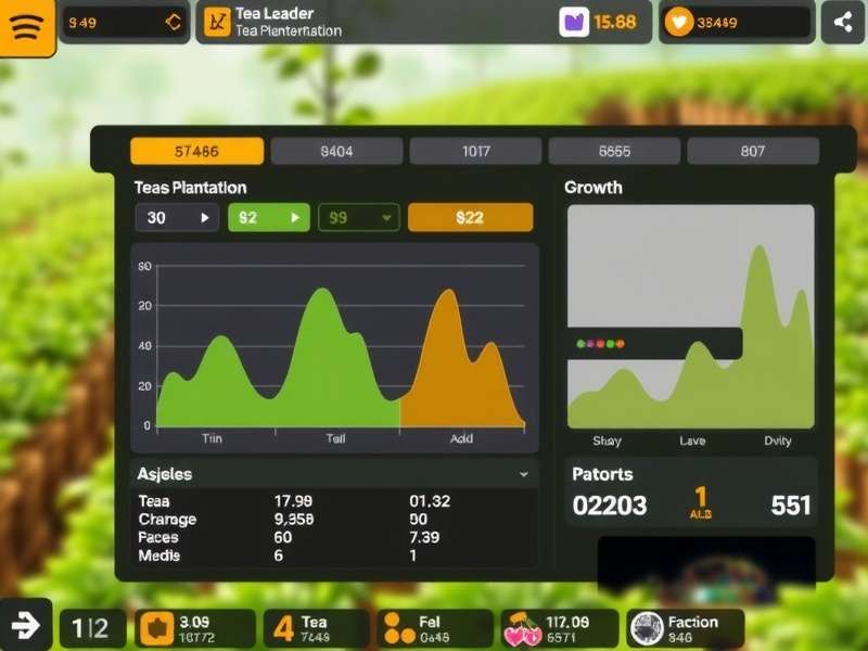 Tea Leader gameplay screenshot showing tea plantation management